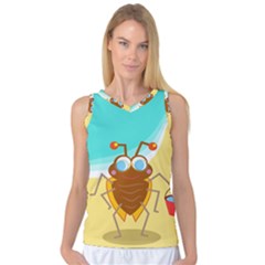 Animal Nature Cartoon Bug Insect Women s Basketball Tank Top by Nexatart