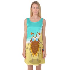 Animal Nature Cartoon Bug Insect Sleeveless Satin Nightdress by Nexatart