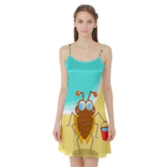 Animal Nature Cartoon Bug Insect Satin Night Slip by Nexatart