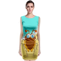 Animal Nature Cartoon Bug Insect Classic Sleeveless Midi Dress by Nexatart