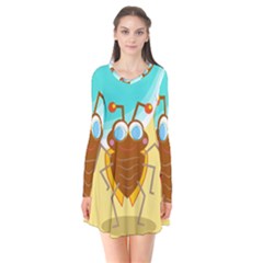 Animal Nature Cartoon Bug Insect Flare Dress by Nexatart