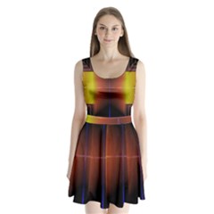 Abstract Painting Split Back Mini Dress  by Nexatart