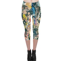 Art Graffiti Abstract Lines Capri Leggings  by Nexatart