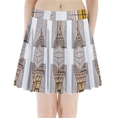 Architecture Facade Buildings Windows Pleated Mini Skirt by Nexatart