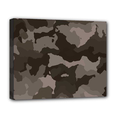 Background For Scrapbooking Or Other Camouflage Patterns Beige And Brown Deluxe Canvas 20  X 16   by Nexatart