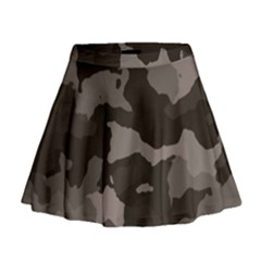 Background For Scrapbooking Or Other Camouflage Patterns Beige And Brown Mini Flare Skirt by Nexatart