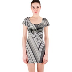 Arches Fractal Chaos Church Arch Short Sleeve Bodycon Dress by Nexatart