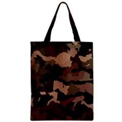 Background For Scrapbooking Or Other Camouflage Patterns Beige And Brown Zipper Classic Tote Bag