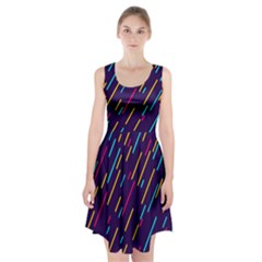 Background Lines Forms Racerback Midi Dress by Nexatart