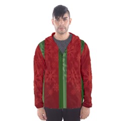 Background Christmas Hooded Wind Breaker (men) by Nexatart