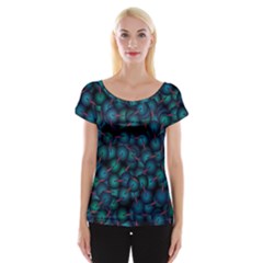 Background Abstract Textile Design Women s Cap Sleeve Top