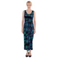 Background Abstract Textile Design Fitted Maxi Dress by Nexatart