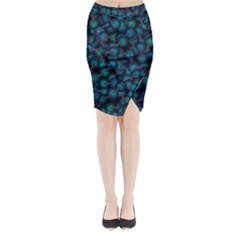 Background Abstract Textile Design Midi Wrap Pencil Skirt