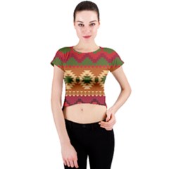 Background Plot Fashion Crew Neck Crop Top by Nexatart