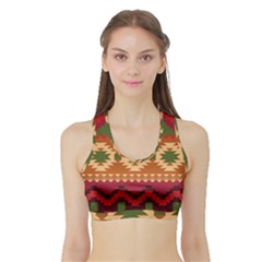 Background Plot Fashion Sports Bra With Border by Nexatart