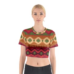 Background Plot Fashion Cotton Crop Top by Nexatart