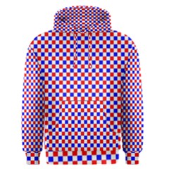 Blue Red Checkered Men s Pullover Hoodie