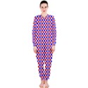 Blue Red Checkered OnePiece Jumpsuit (Ladies)  View1