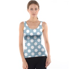 Blue Polkadot Background Tank Top