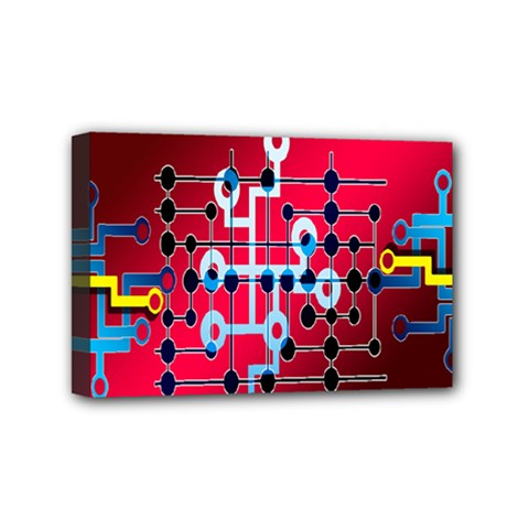 Board Circuits Trace Control Center Mini Canvas 6  X 4  by Nexatart