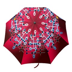 Board Circuits Trace Control Center Folding Umbrellas by Nexatart