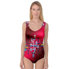 Board Circuits Trace Control Center Princess Tank Leotard  by Nexatart