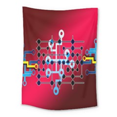 Board Circuits Trace Control Center Medium Tapestry by Nexatart