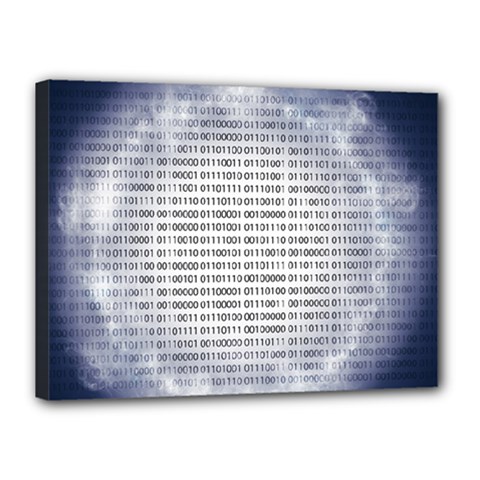 Binary Computer Technology Code Canvas 16  X 12  by Nexatart