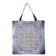 Binary Computer Technology Code Grocery Tote Bag by Nexatart