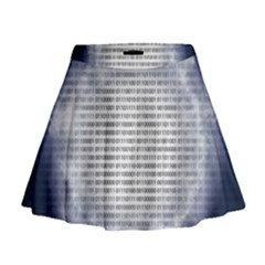 Binary Computer Technology Code Mini Flare Skirt