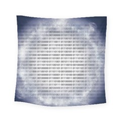 Binary Computer Technology Code Square Tapestry (small) by Nexatart