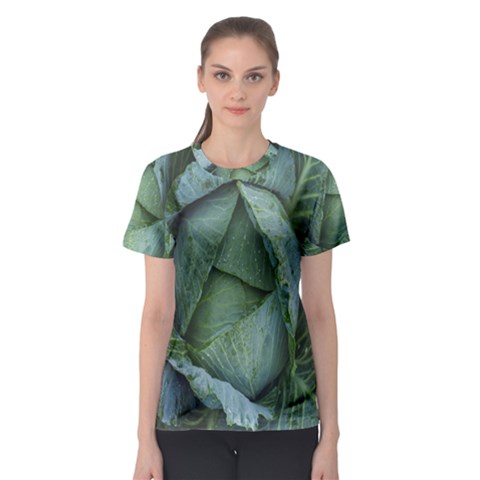 Bright Cabbage Color Dew Flora Women s Sport Mesh Tee by Nexatart