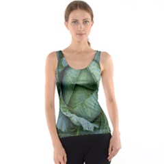 Bright Cabbage Color Dew Flora Tank Top by Nexatart