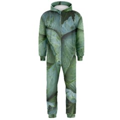 Bright Cabbage Color Dew Flora Hooded Jumpsuit (men)  by Nexatart