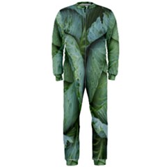 Bright Cabbage Color Dew Flora Onepiece Jumpsuit (men)  by Nexatart