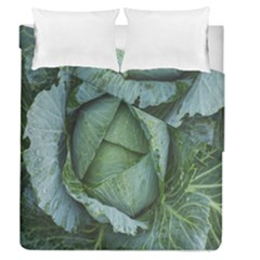 Bright Cabbage Color Dew Flora Duvet Cover Double Side (queen Size) by Nexatart