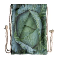 Bright Cabbage Color Dew Flora Drawstring Bag (large) by Nexatart