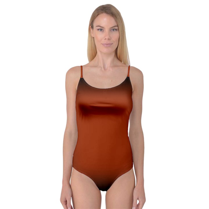 Brown Gradient Frame Camisole Leotard 