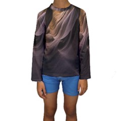 Canyon Desert Landscape Pattern Kids  Long Sleeve Swimwear by Nexatart