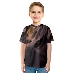 Canyon Desert Landscape Pattern Kids  Sport Mesh Tee