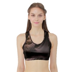 Canyon Desert Landscape Pattern Sports Bra With Border by Nexatart