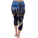 Building And Red And Yellow Light Road Time Lapse Capri Winter Leggings  View4