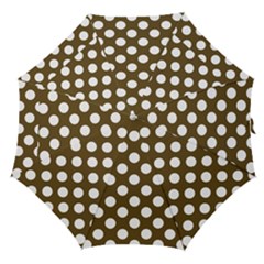 Brown Polkadot Background Straight Umbrellas