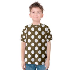 Brown Polkadot Background Kids  Cotton Tee