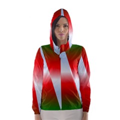 Christmas Pattern Hooded Wind Breaker (women)