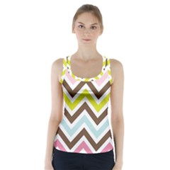 Chevrons Stripes Colors Background Racer Back Sports Top