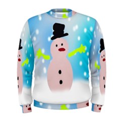 Christmas Snowman Men s Sweatshirt by Nexatart