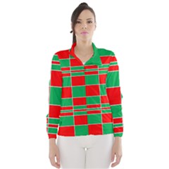 Christmas Colors Red Green Wind Breaker (women) by Nexatart