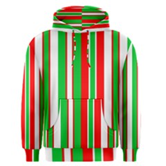 Christmas Holiday Stripes Red Green,white Men s Pullover Hoodie by Nexatart