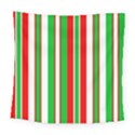 Christmas Holiday Stripes Red green,white Square Tapestry (Large) View1